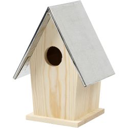 Vogelhuis met zinken dak