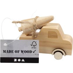 Vrachtwagen met kerstboom, H: 6 cm, L: 7 cm, B: 3,5 cm, 1 stuk