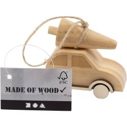 Auto met kerstboom, H: 6 cm, L: 6 cm, B: 3,5 cm, 1 stuk