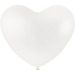 Ballonnen, hart, wit, 8 stuk/ 1 doos