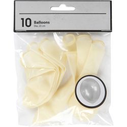 Ballonnen, rond, d 23 cm, transparant, 10 stuk/ 1 doos