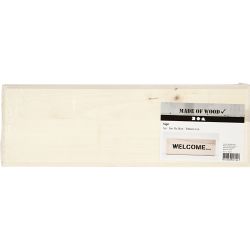 Schild, 10x30 cm, 1 cm, 1 stuk