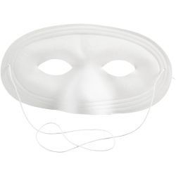 Masker, 10 cm, 17,5 cm, wit, 1 stuk