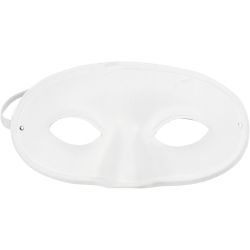 Masker, H: 9,5 cm, B: 18,5 cm, wit, 10 stuk/ 1 doos