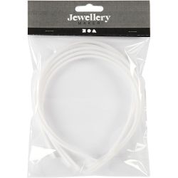 Haarbanden, B: 8 mm, wit, 5 stuk/ 1 doos