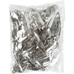 Haarspeld, L: 45 mm, B: 14 mm, verzilverd, 100 stuk/ 1 doos