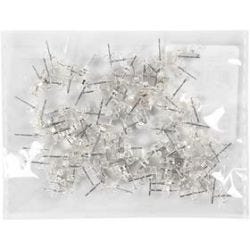 Oorstekers, L: 13 mm, verzilverd, 100 stuk/ 1 doos