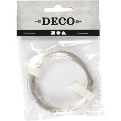 Verzilverd draad, dikte 0,4 mm, verzilverd, 20 m/ 1 rol