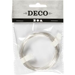 Verzilverd draad, dikte 0,6 mm, verzilverd, 10 m/ 1 rol