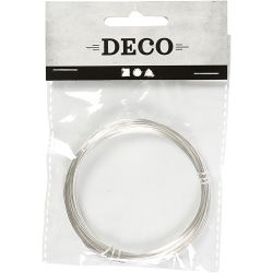 Verzilverd draad, dikte 0,8 mm, verzilverd, 6 m/ 1 rol
