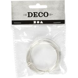 Verzilverd draad, dikte 1 mm, verzilverd, 4 m/ 1 rol