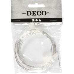 Verzilverd draad, dikte 1,2 mm, verzilverd, 3 m/ 1 rol