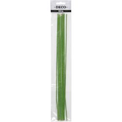 Bloemsteeldraad, L: 30 cm, d 2 mm, groen, 20 stuk/ 1 doos