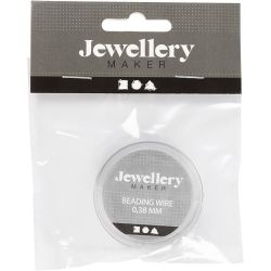 Sieradendraad, dikte 0,38 mm, zilver, 10 m/ 1 rol
