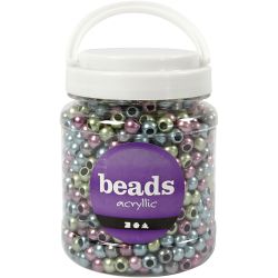 Pony kralen, d 10 mm, gatgrootte 4 mm, 380 gr, 700 ml/ 1 Doosje