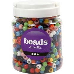 Pony kralen, d 10 mm, gatgrootte 4,5 mm, diverse kleuren, 430 gr, 700 ml/ 1 Doosje