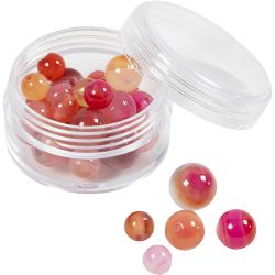 Kralen van agaat, 1x10, 12x8, 15x6 mm, 0,9-1 mm, beige, roze, 28stuk/ 1 doos