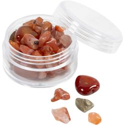 Kristallen kralen, Aventurien, afm 7-12 mm, gatgrootte 1 mm, koraal, 63stuk/ 1 doos