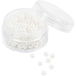Waskralen, 4 mm, 1,5 mm, parelmoer, 210stuk/ 1 doos