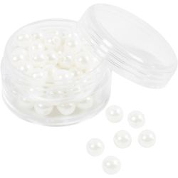 Waskralen, 6 mm, 1,9 mm, parelmoer, 65stuk/ 1 doos