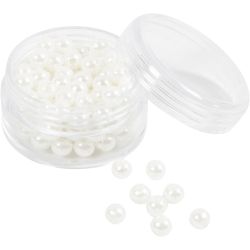 Waskralen, 5 mm, 1,7 mm, parelmoer, 110stuk/ 1 doos
