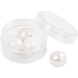 Zoetwaterparels, In de lengte geperforeerd, 13-14 mm, 0,8 mm, parelmoer, 4stuk/ 1 doos