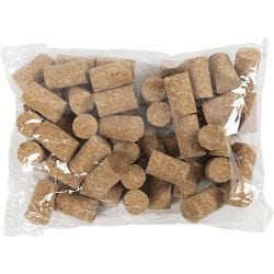 Kurken, H: 4 cm, d 2.5 cm, afm 4x2,5 cm, 50 stuk/ 1 doos