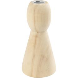 Conische houten kandelaars
