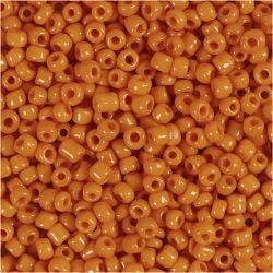 Rocailles, d 3 mm, afm 8/0, gatgrootte 0,6-1,0 mm, oranje, 25 gr/ 1 doos