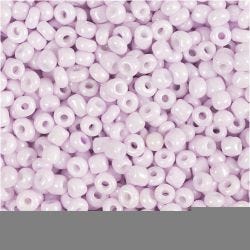 Rocailles, d 3 mm, afm 8/0, gatgrootte 0,6-1,0 mm, lichtroze, 25 gr/ 1 doos