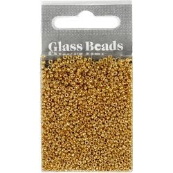 Rocailles, d 1,7 mm, afm 15/0, gatgrootte 0,5-0,8 mm, brons, 25 gr/ 1 doos