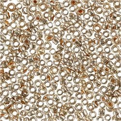 Rocailles, d 1,7 mm, afm 15/0, gatgrootte 0,5-0,8 mm, roze goud, 25 gr/ 1 doos