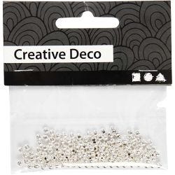Waskralen, d 3 mm, gatgrootte 0,7 mm, zilver, 150 stuk/ 1 doos