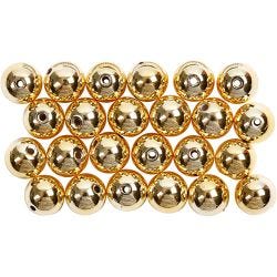Waskralen, d 8 mm, gatgrootte 1 mm, goud, 50 stuk/ 1 doos
