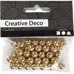 Waskralen, d 8 mm, gatgrootte 1 mm, goud, 50 stuk/ 1 doos