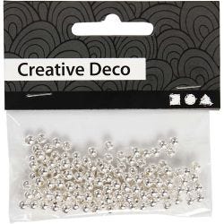 Waskralen, d 4 mm, gatgrootte 0,7 mm, zilver, 150 stuk/ 1 doos