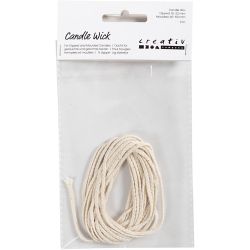 Lont, Geschikt voor dompelkaarsen (dia. 15-22 mm) en gegoten kaarsen (dia. 40-60 mm), 100 gr, 3 m/ 1 doos