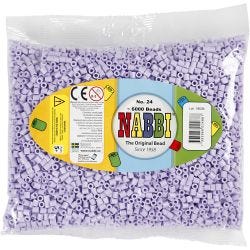 Fuse Beads, size 5x5 mm, hole size 2,5 mm, medium, lilac (32245), 6000 pc/ 1 pack