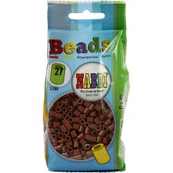 Strijkkralen, afm 5x5 mm, gatgrootte 2,5 mm, medium, chocolate (32249), 1100 stuk/ 1 doos