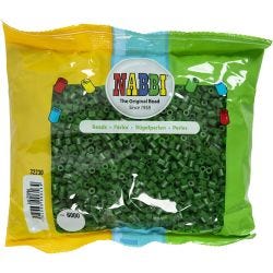 Strijkkralen, afm 5x5 mm, gatgrootte 2,5 mm, medium, groen (32230), 6000 stuk/ 1 doos