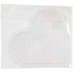 Perleplate, 15 cm, medium, klar, 1 stk.