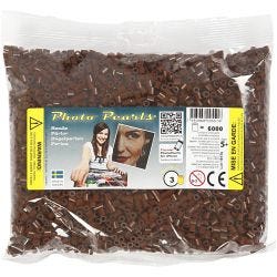 Foto kralen, afm 5x5 mm, gatgrootte 2,5 mm, medium, bruin (3), 6000 stuk/ 1 doos