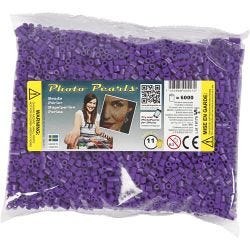Foto kralen, afm 5x5 mm, gatgrootte 2,5 mm, medium, donkerpaars (11), 6000 stuk/ 1 doos