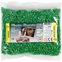 Foto kralen, afm 5x5 mm, gatgrootte 2,5 mm, medium, groen (16), 6000 stuk/ 1 doos