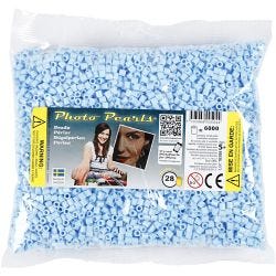 Foto kralen, afm 5x5 mm, gatgrootte 2,5 mm, medium, lichtblauw (28), 6000 stuk/ 1 doos