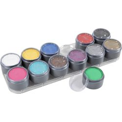 Grimas Schmink - Schminkpalet, diverse kleuren, 12x15 ml/ 1 stuk