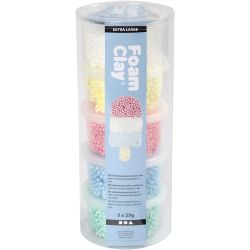 Foam Clay Extra Large, diverse kleuren, 5x25 gr/ 1 doos