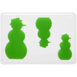 Gietmal, sneeuwpop, 6+8+10 cm, 9 mm, 14,9x22 cm, 1 stuk