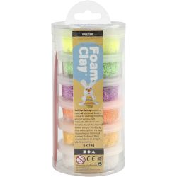 Foam Clay®, voorjaarskleuren, 6x14 gr/ 1 doos