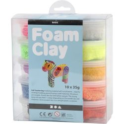 Foam Clay®, diverse kleuren, 10x35 gr/ 1 doos